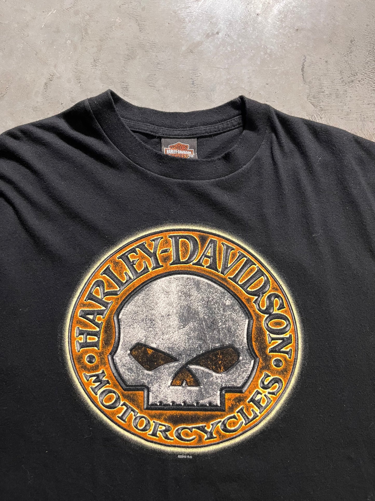 (L)Y2K Harley Davidson Skull tee