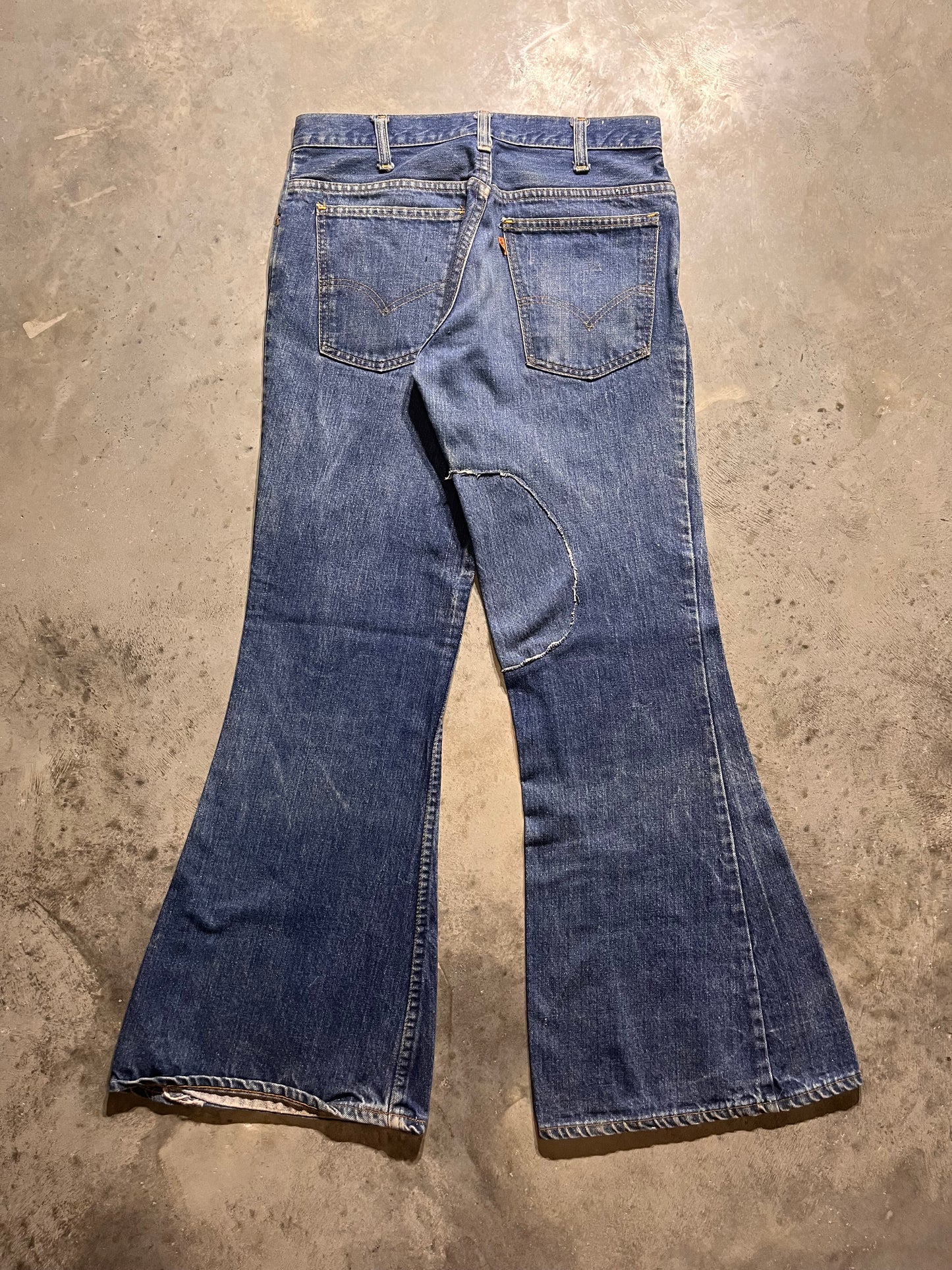 (30x29) 70's 684 Orange Tab Bell Bottom Levi's