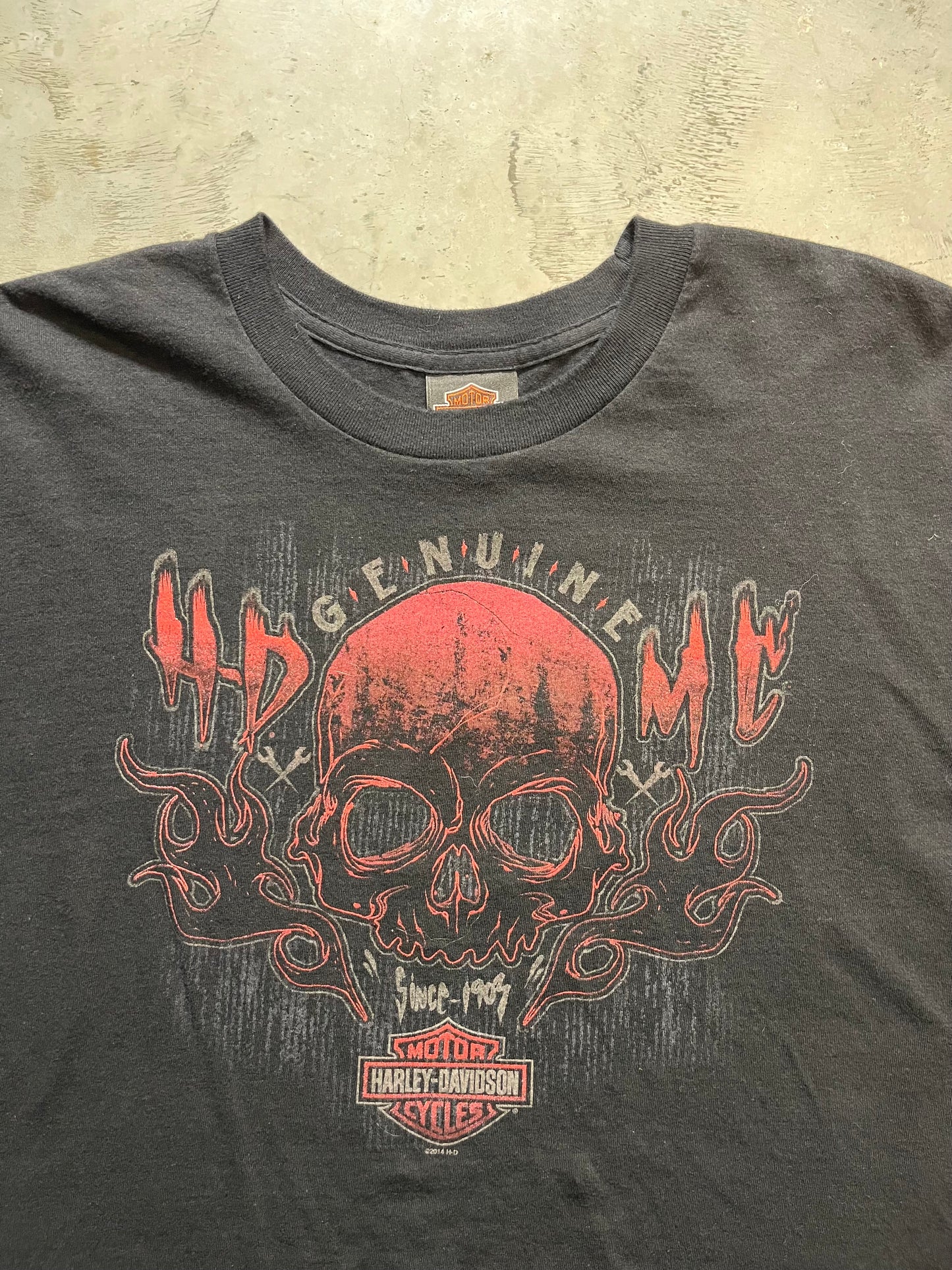 (XL) Y2K Harley Davidson Skull tee