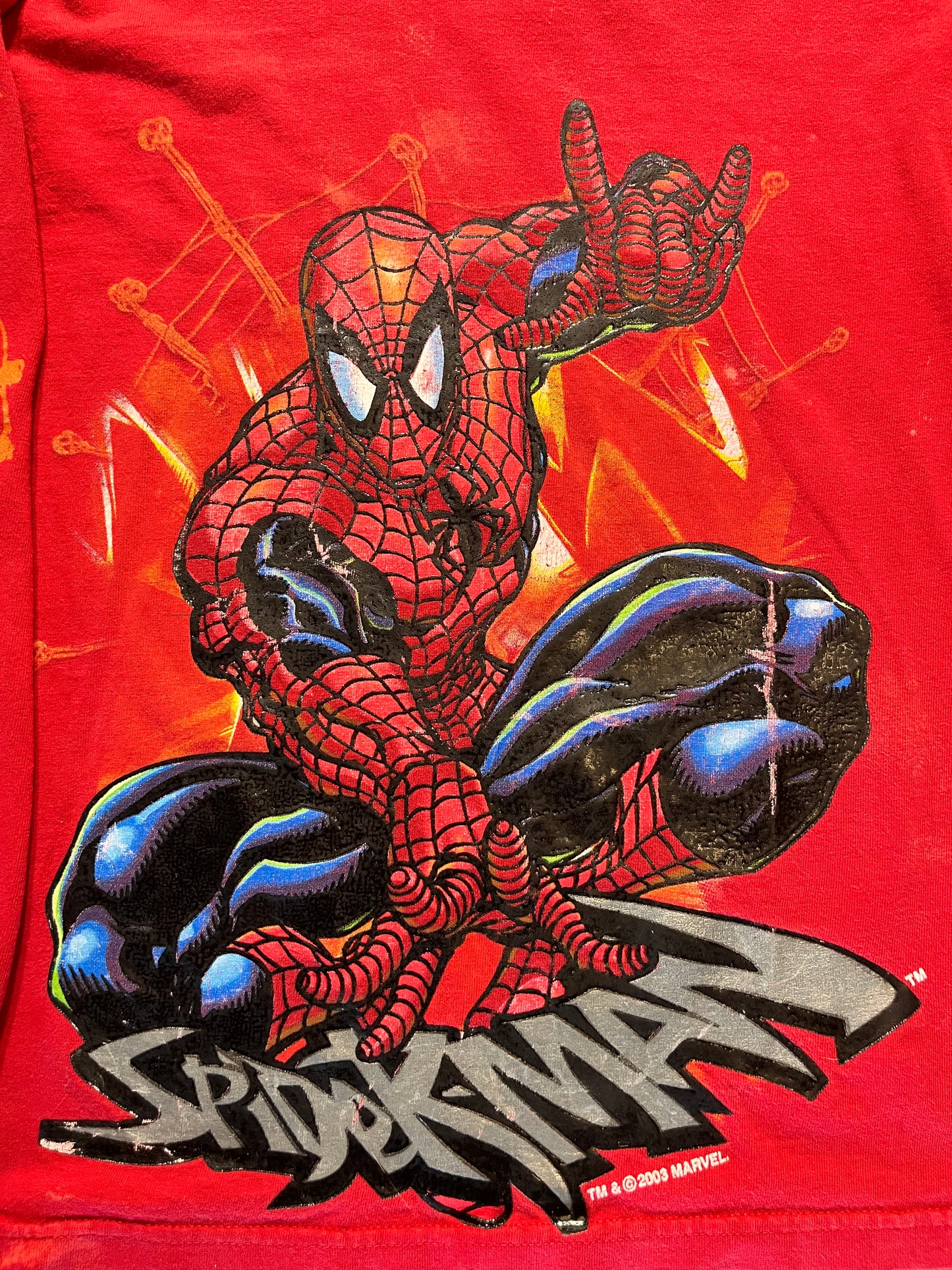 (M) 2003 Kids Spider-Man movie long sleeve